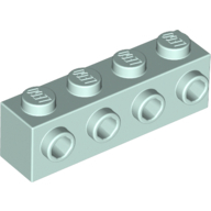 Lego kostka (kostička) 1x4 s nopy na jedné straně, světlá voda (4616209)